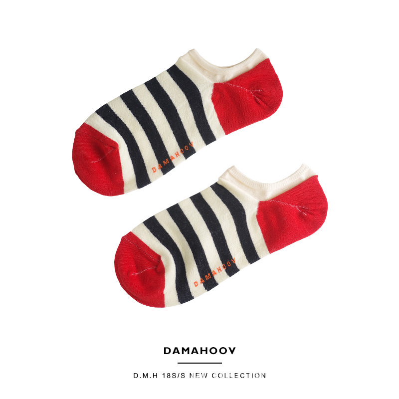 DAMAHOOV Spring Summer Invisible Socks Street Laugh Harpo Point Camouflage Socks Male Cotton Socks Female Couple